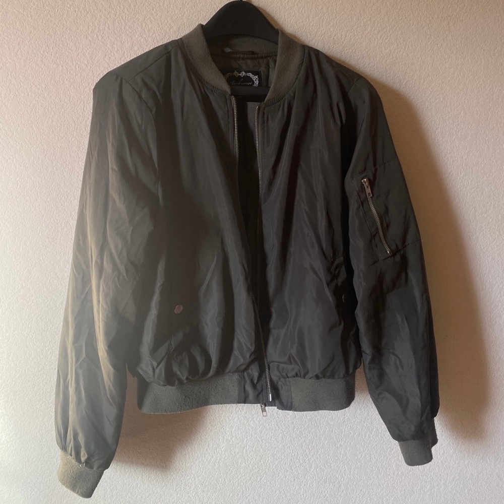 Olive Green Bomber Jacket
